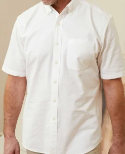 White Classic Fit Short Sleeve Oxford Shirt