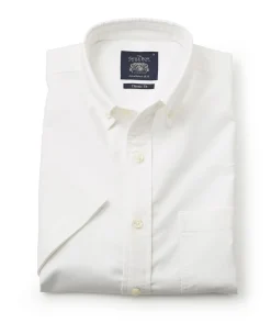 White Classic Fit Short Sleeve Oxford Shirt