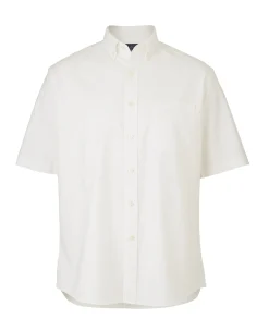 White Classic Fit Short Sleeve Oxford Shirt