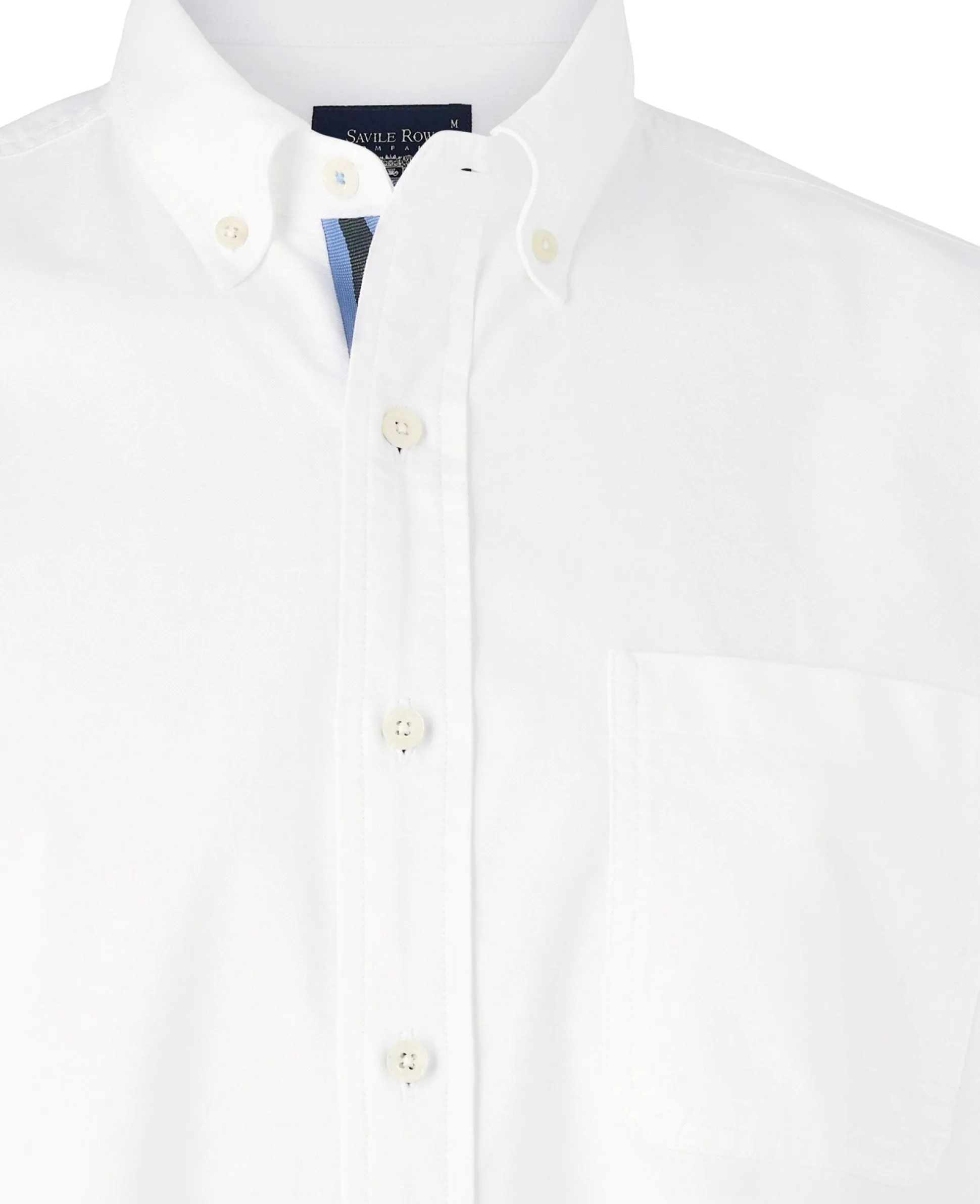 White Classic Fit Short Sleeve Oxford Shirt