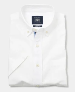 White Classic Fit Short Sleeve Oxford Shirt