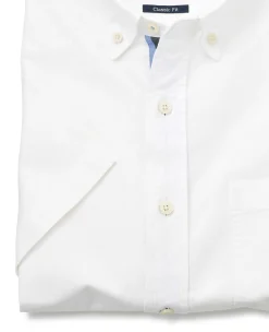White Classic Fit Short Sleeve Oxford Shirt