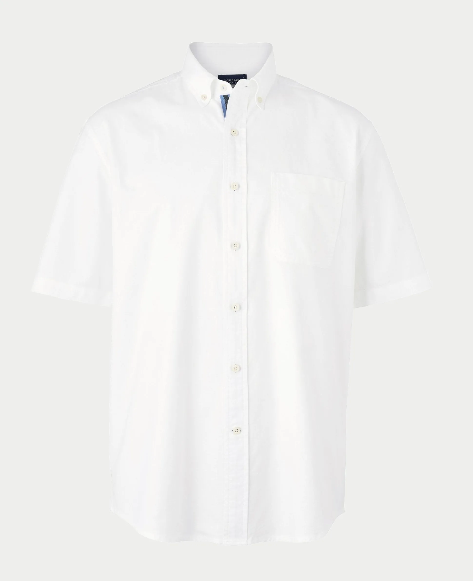 White Classic Fit Short Sleeve Oxford Shirt