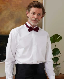 White Classic Fit Wing Collar Formal Shirt - Double Cuff