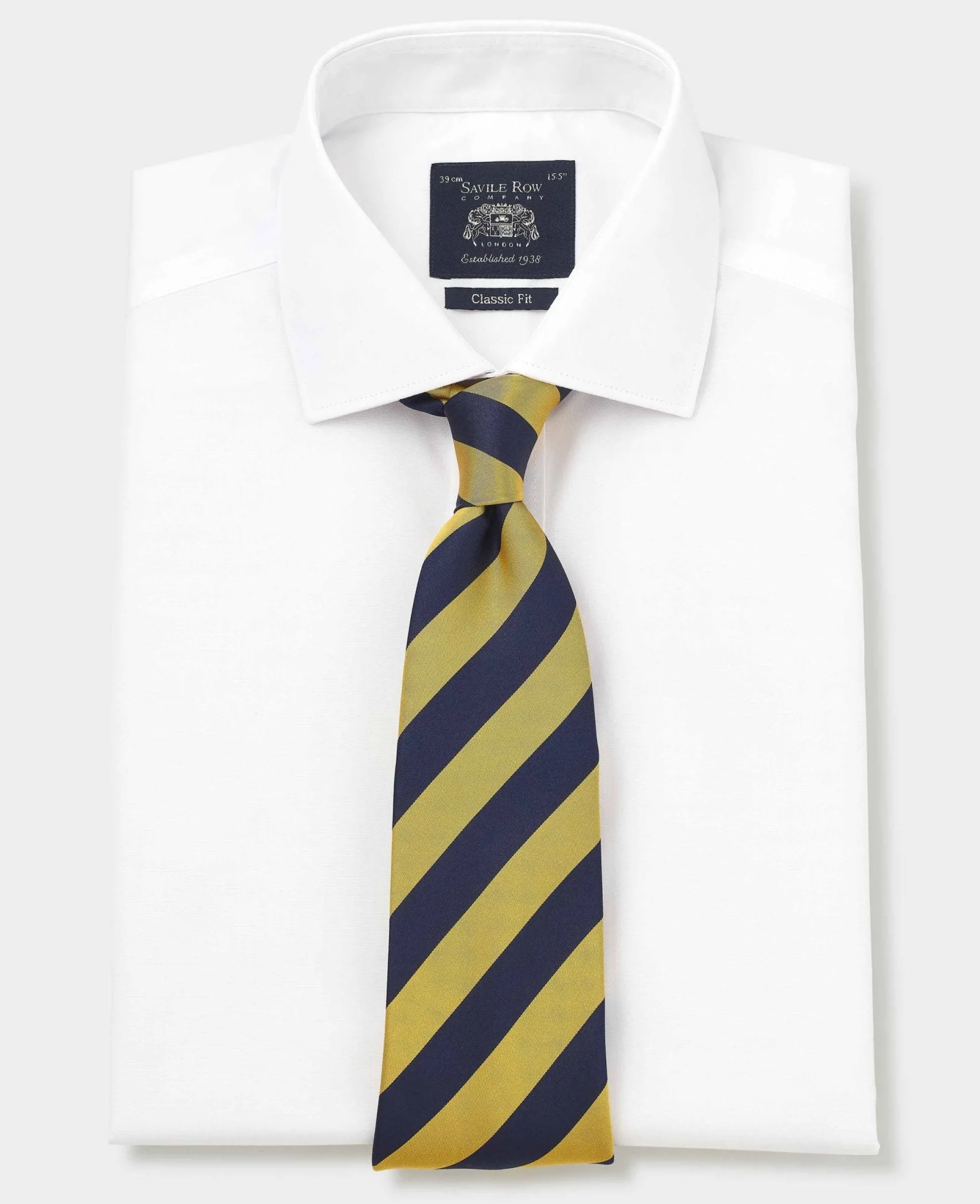 White Cotton Poplin Classic Fit Non-Iron Shirt - Single or Double Cuff