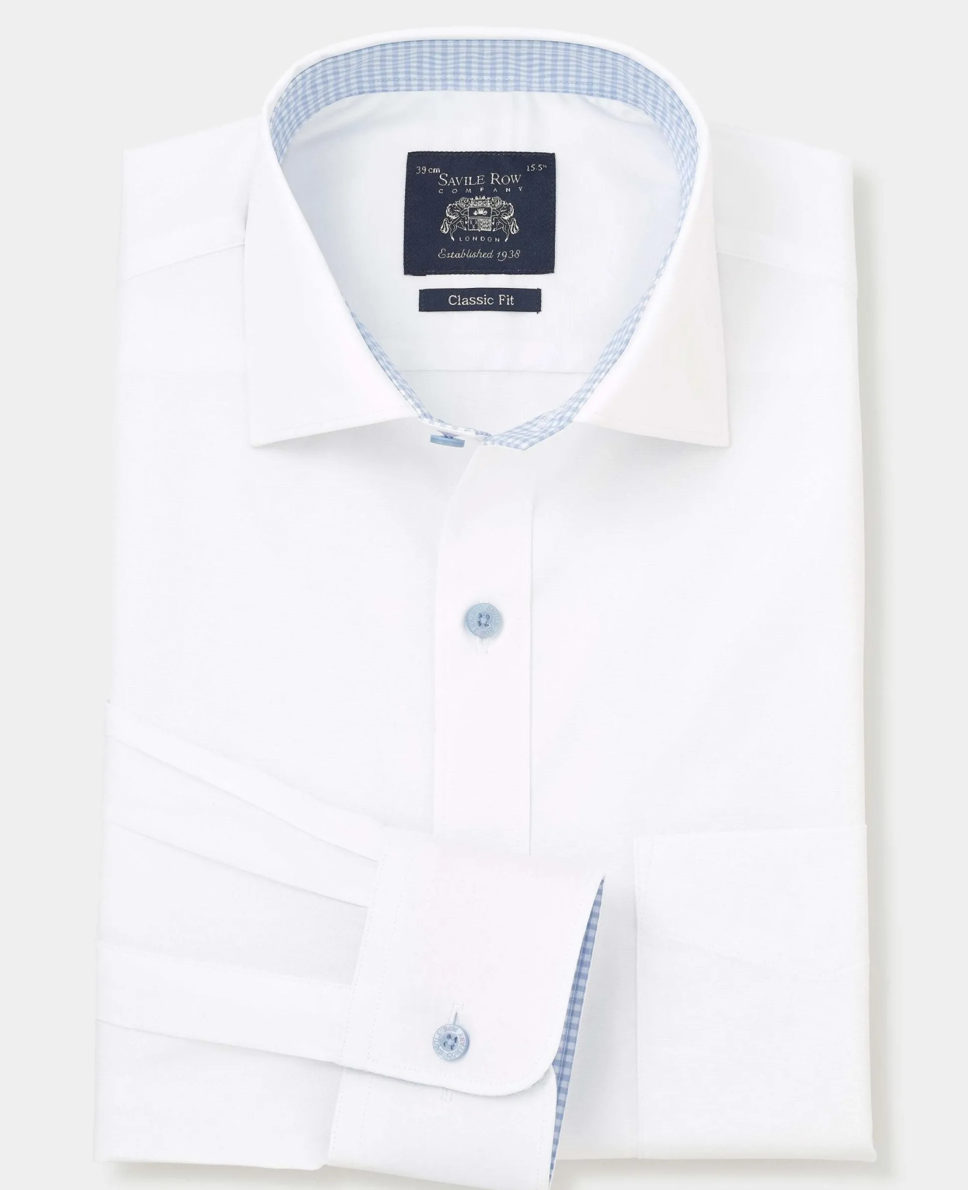 White Cotton Poplin Classic Fit Formal Shirt - Single Cuff
