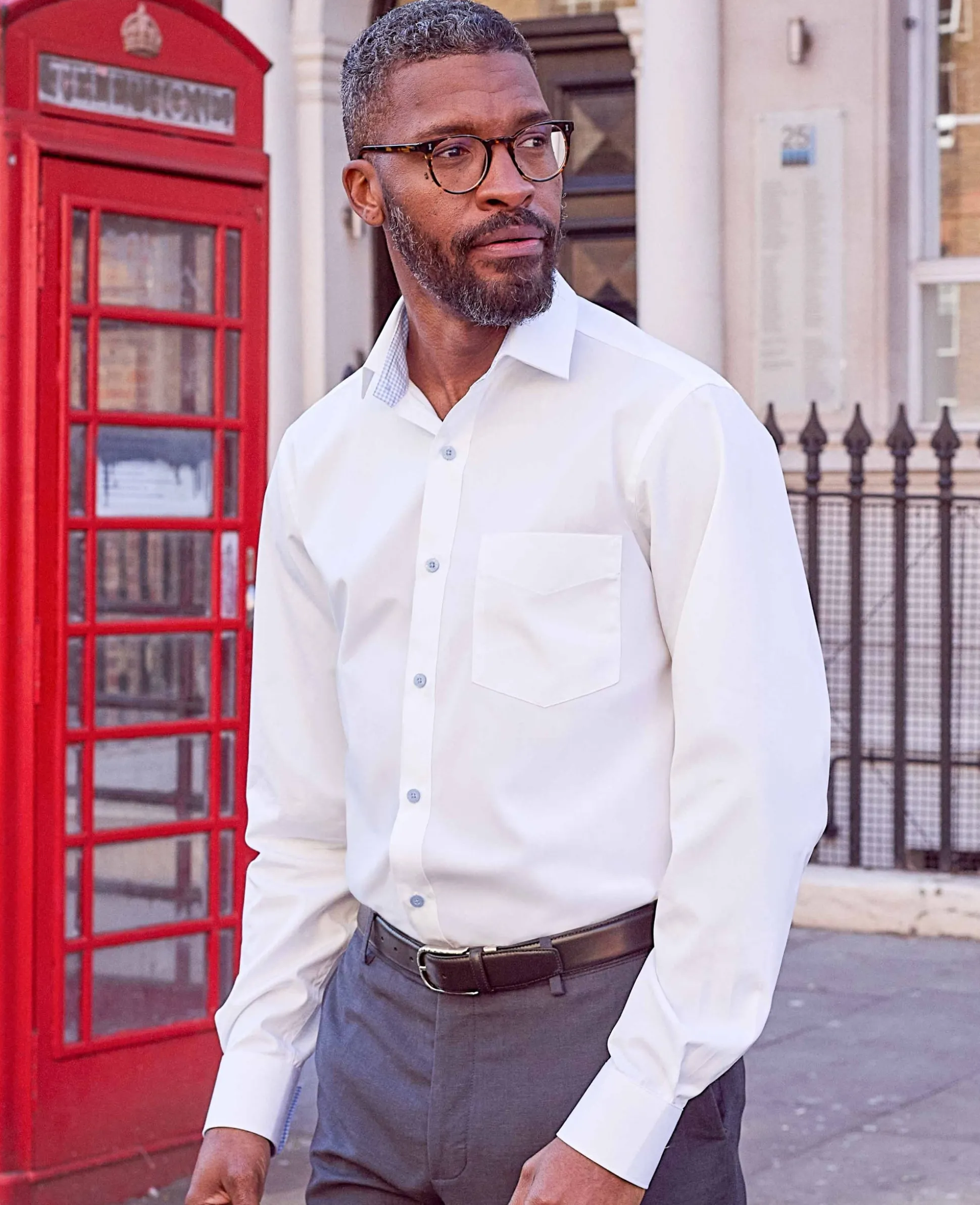 White Cotton Poplin Classic Fit Formal Shirt - Single Cuff