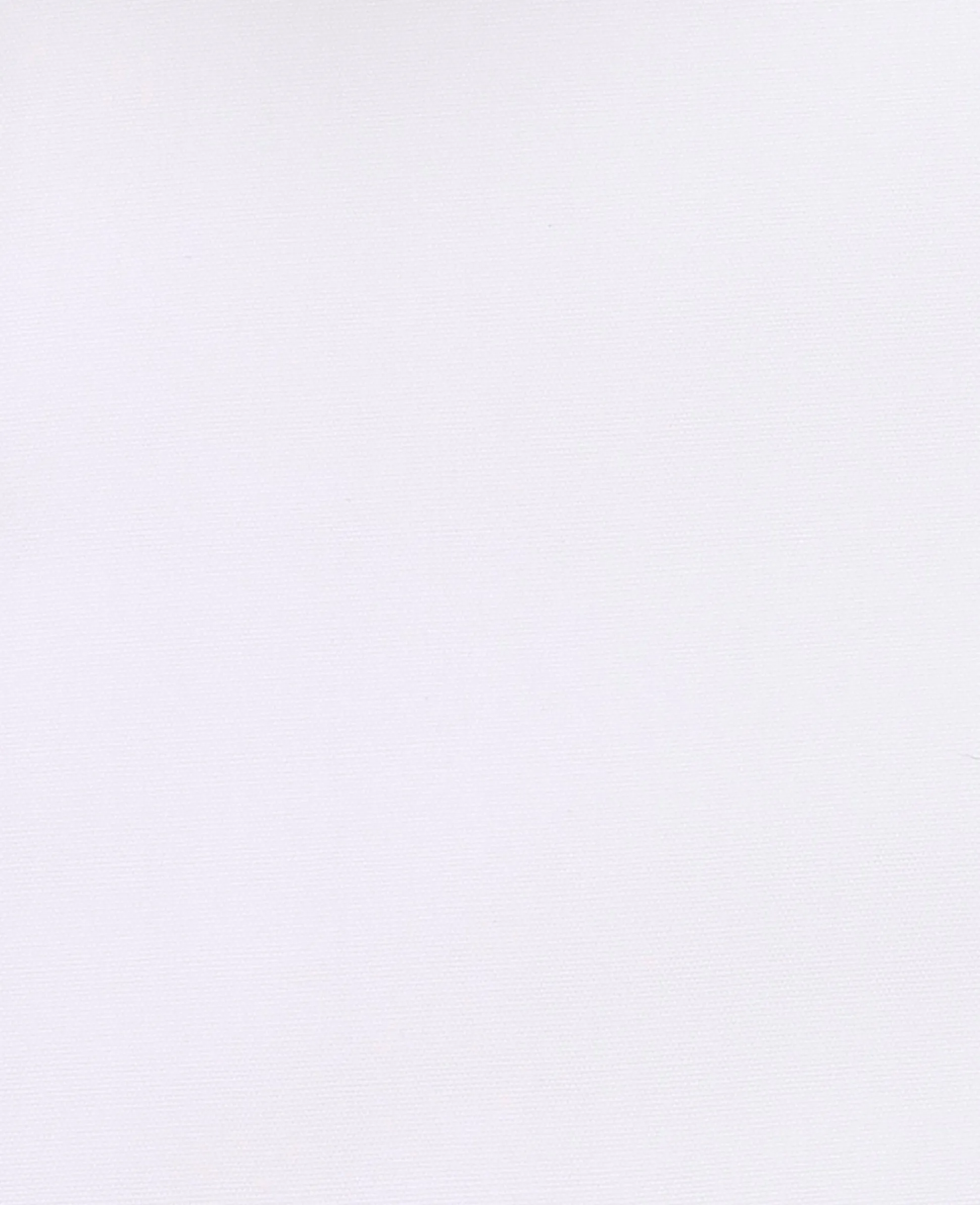 White Cotton Poplin Contrast Button Floral Trim Classic Fit Formal Shirt - Single Cuff