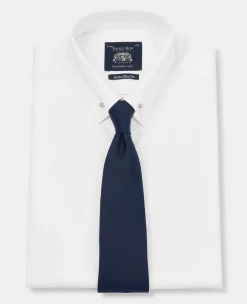 White Extra Slim Fit Pin Collar Shirt - Double Cuff