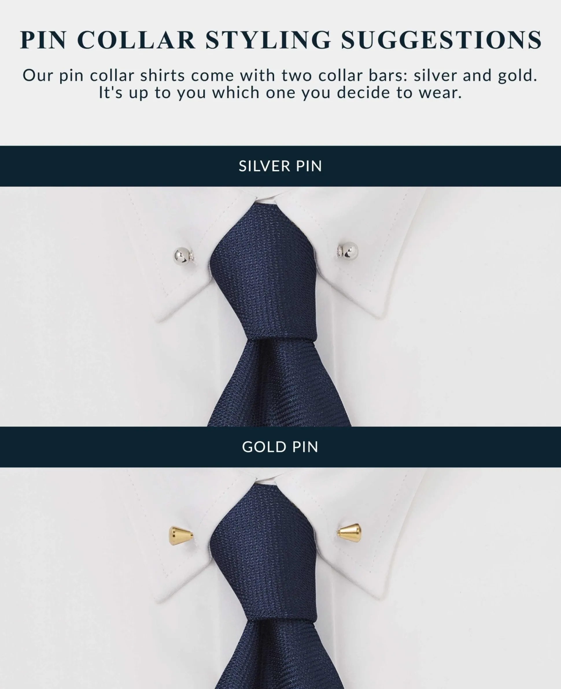White Extra Slim Fit Pin Collar Shirt - Double Cuff