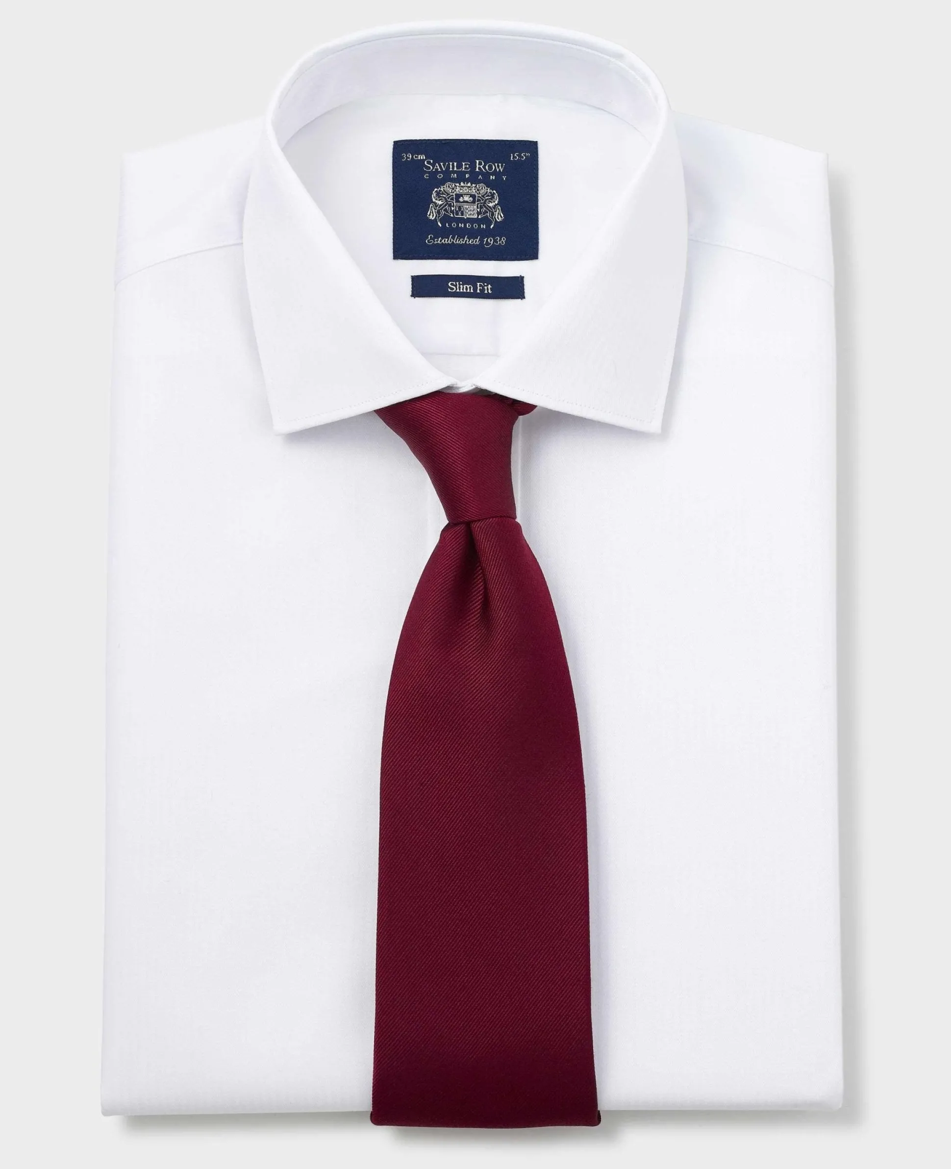 White Fine Herringbone Cotton Slim Fit Formal Shirt - Single Cuff