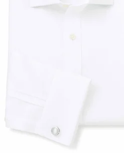 White Fine Twill Slim Fit Formal Shirt - Single or Double Cuff