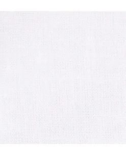 White Linen-Blend Classic Fit Short Sleeve Shirt