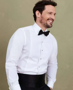 White Marcella Bib Front Dinner Shirt & Dress Stud Set
