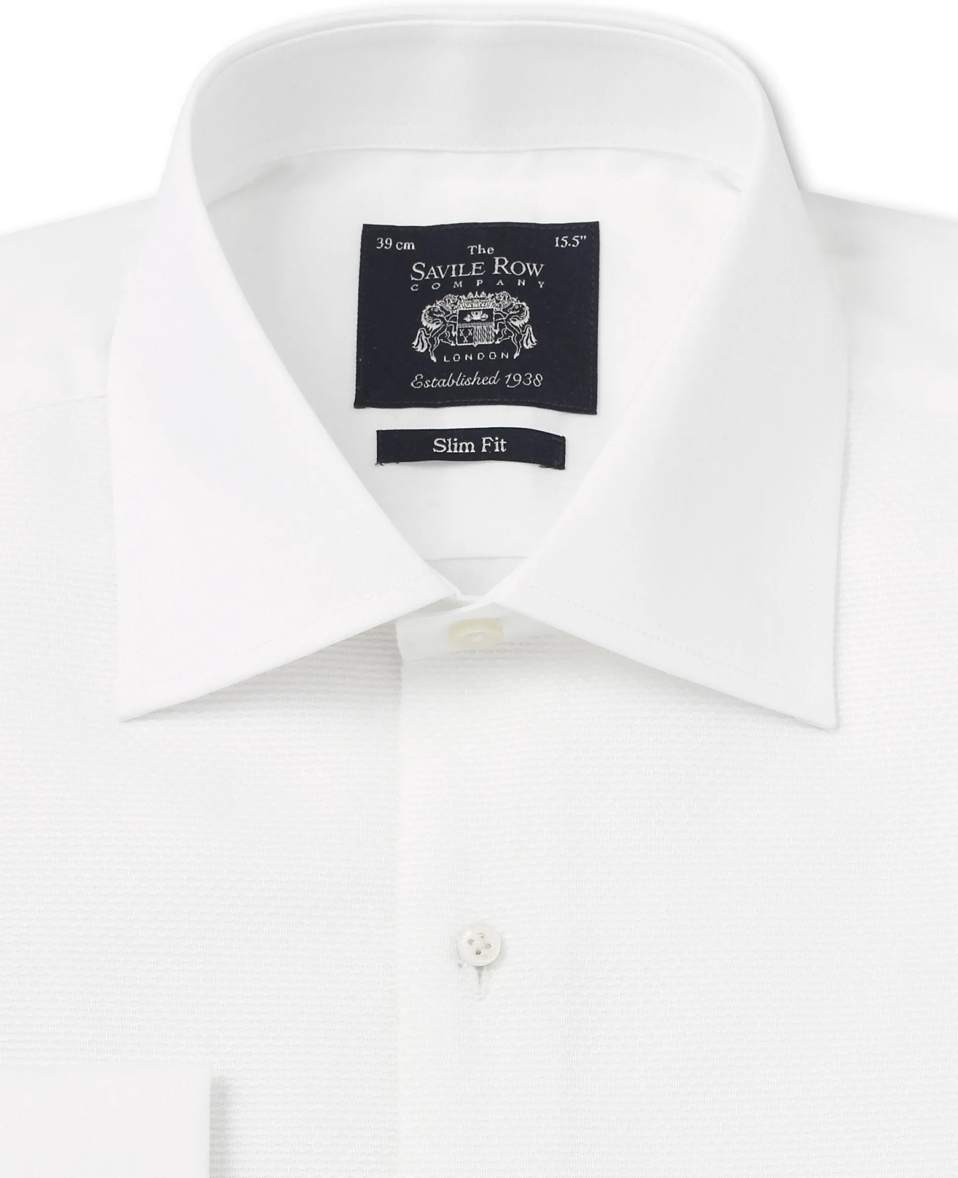 White Marcella Bib Front Slim Fit Evening Double Cuff Formal Shirt