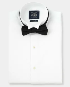 White Marcella Wing Collar Classic Fit Dress Shirt - Double Cuff