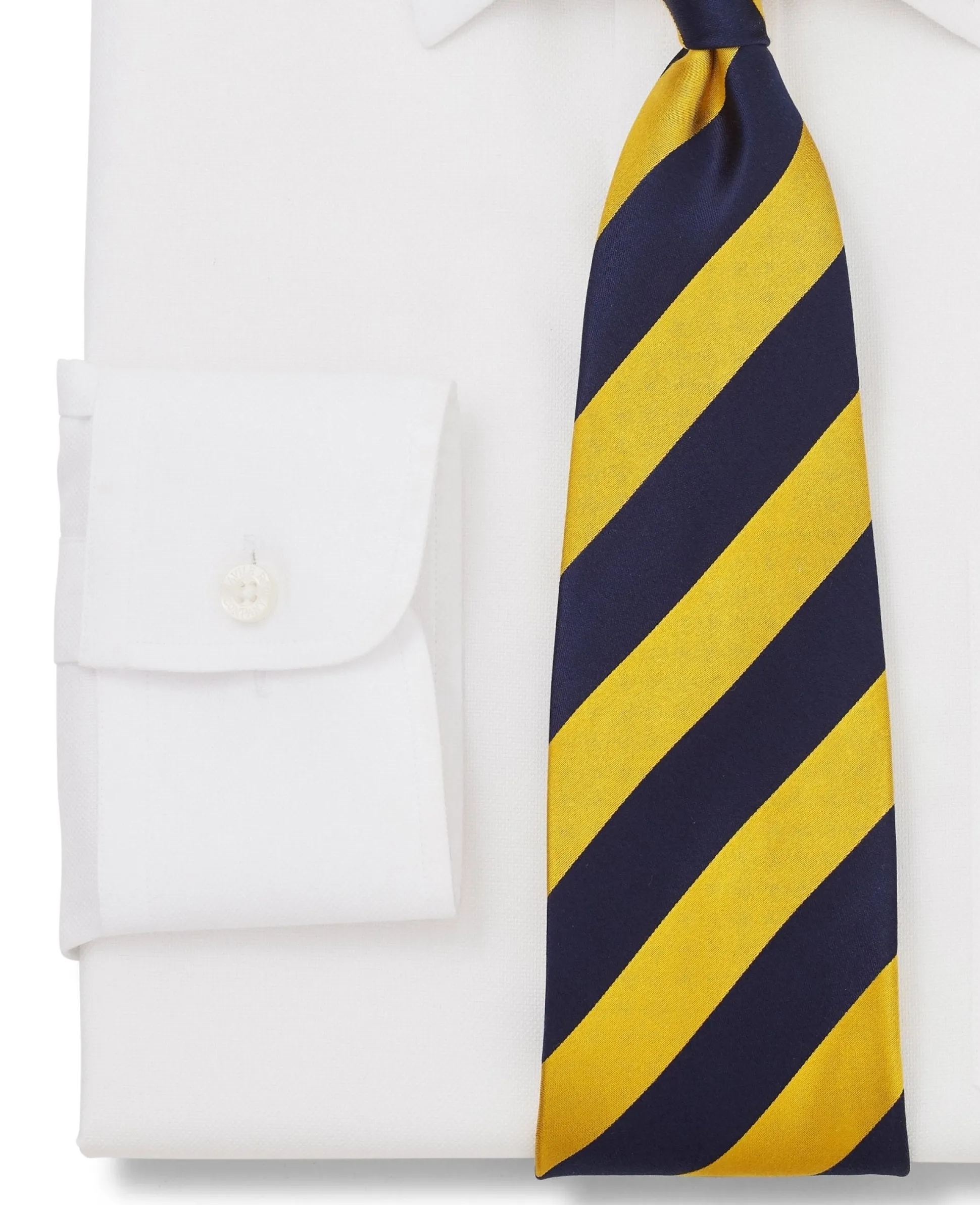 White Micro Dobby Classic Fit Non-Iron Formal Shirt - Single Cuff