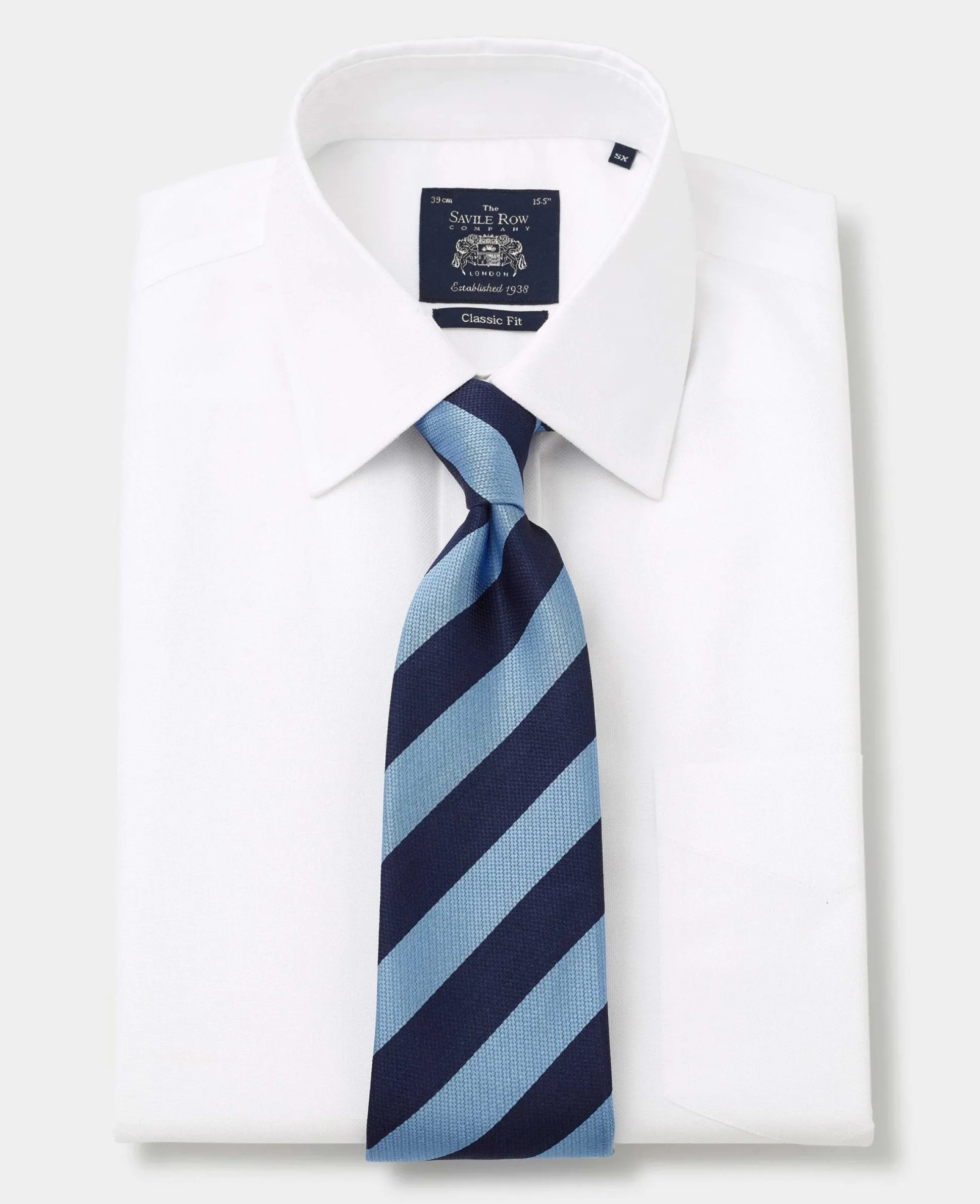White Micro Dobby Classic Fit Non-Iron Formal Shirt - Single Cuff