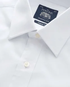White Poplin Classic Fit Formal Shirt - Single or Double Cuff