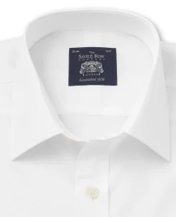 White Poplin Classic Fit Short Sleeve Formal Shirt