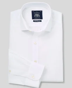 White Poplin Extra Slim Fit Shirt - Single or Double Cuff