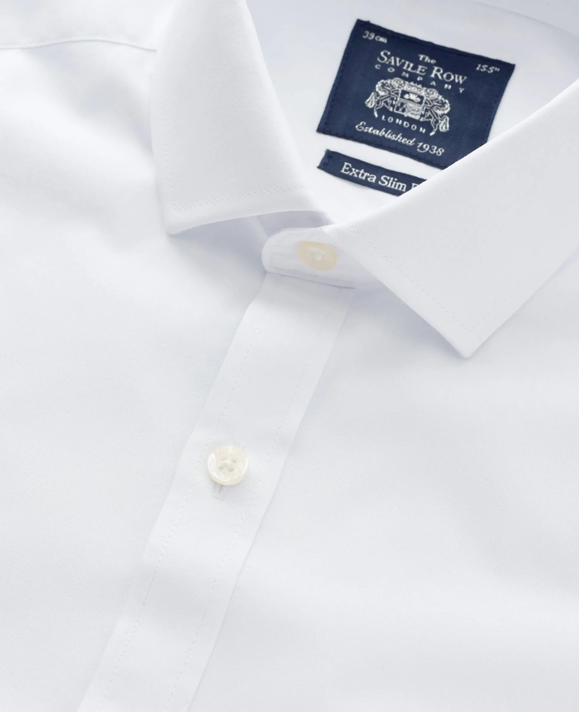 White Poplin Extra Slim Fit Shirt - Single or Double Cuff