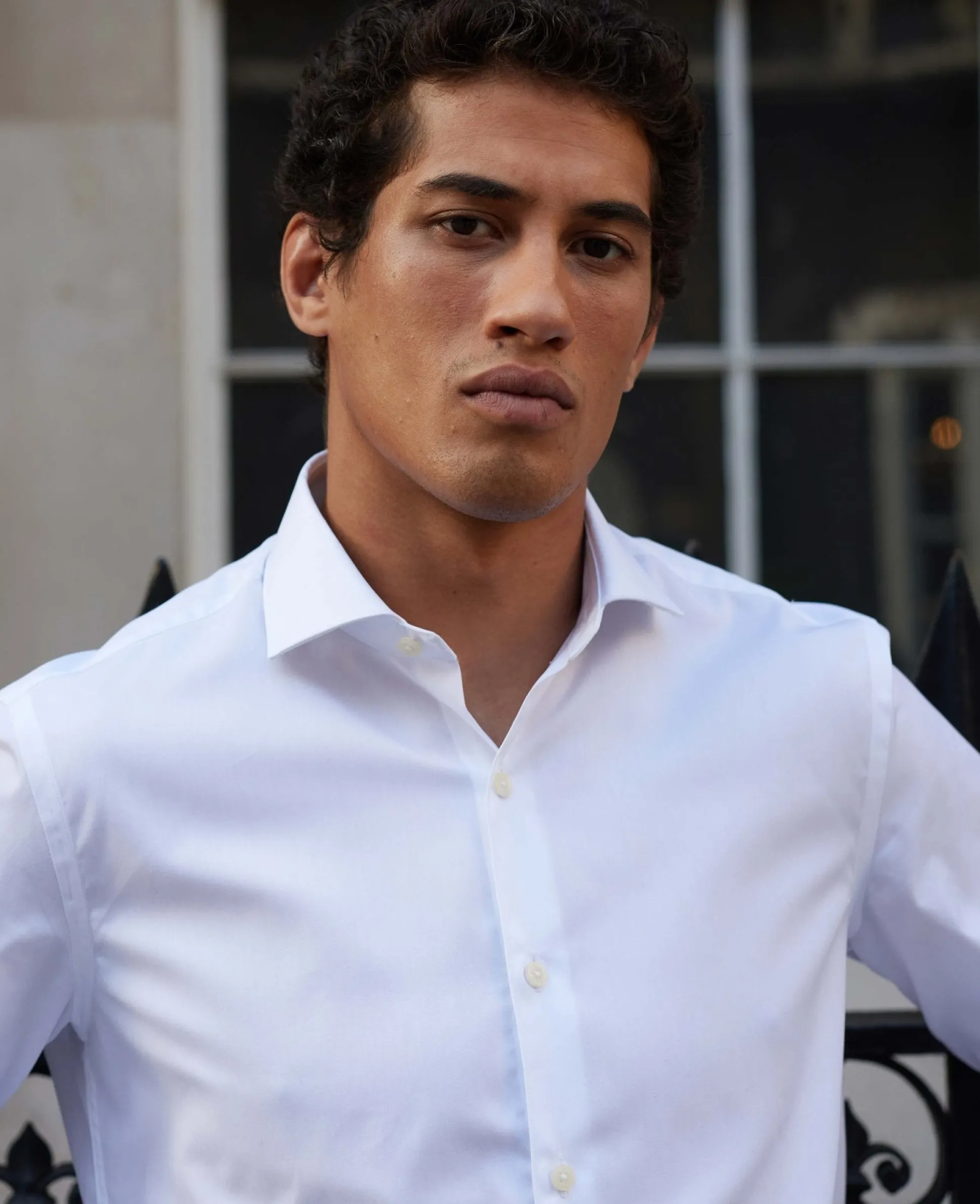 White Poplin Extra Slim Fit Shirt - Single or Double Cuff