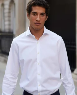 White Poplin Extra Slim Fit Shirt - Single or Double Cuff