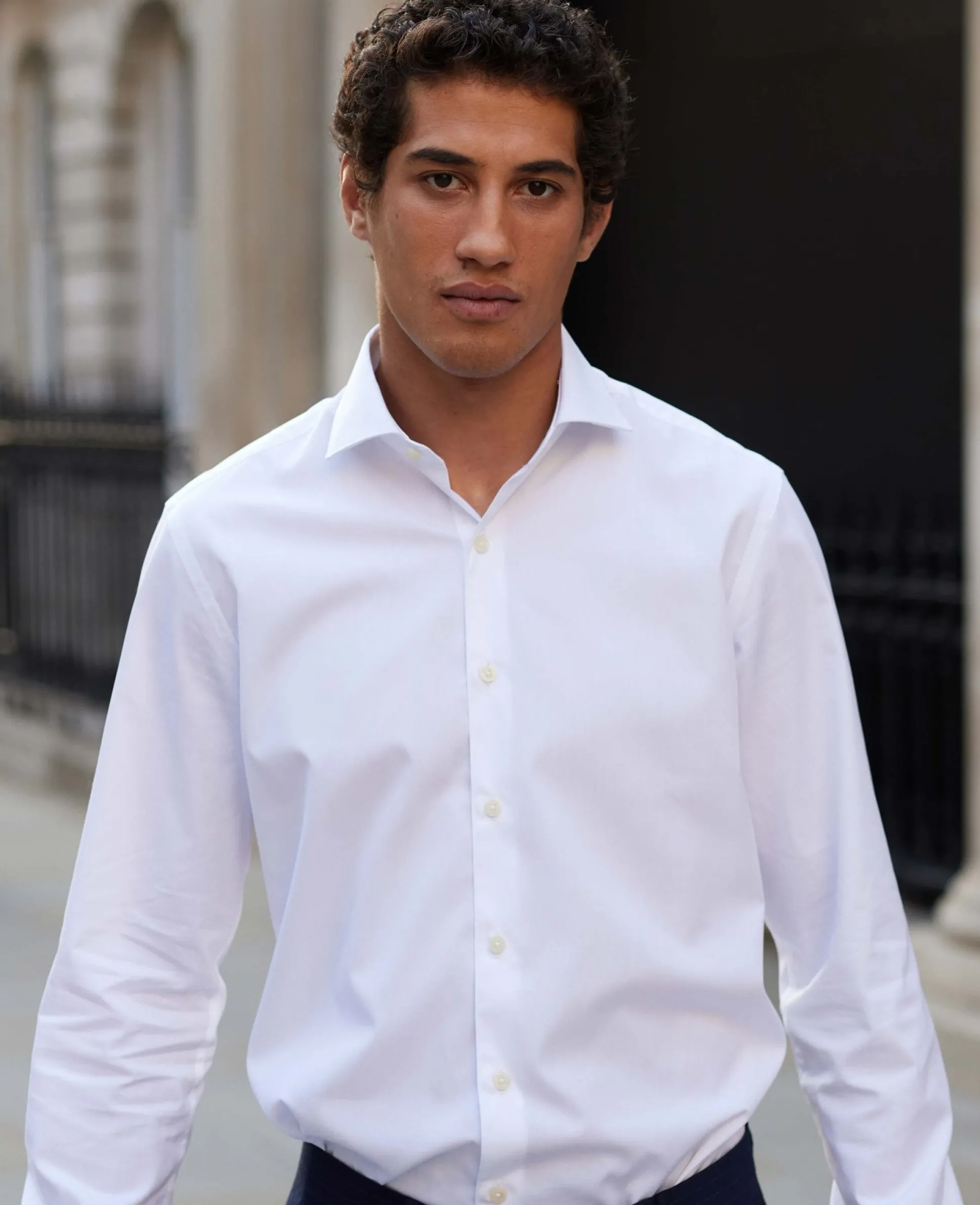 White Poplin Extra Slim Fit Shirt - Single or Double Cuff
