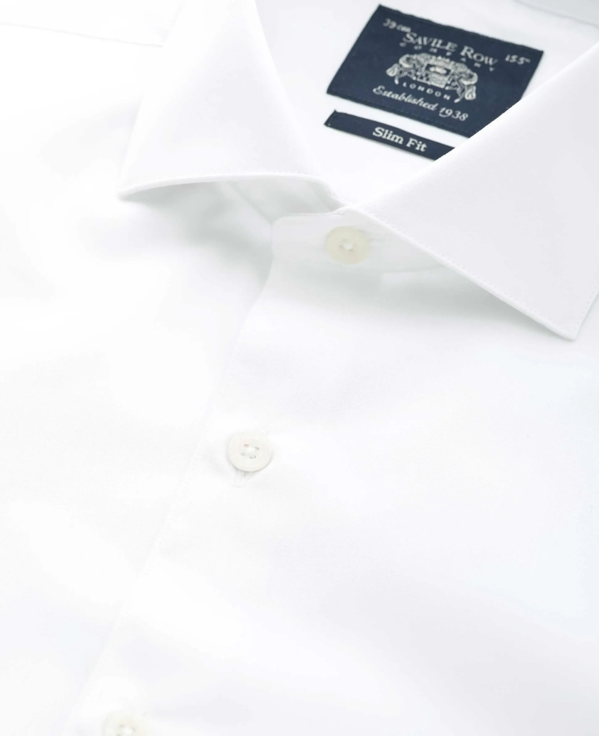 White Poplin Slim Fit Formal Shirt - Single Cuff