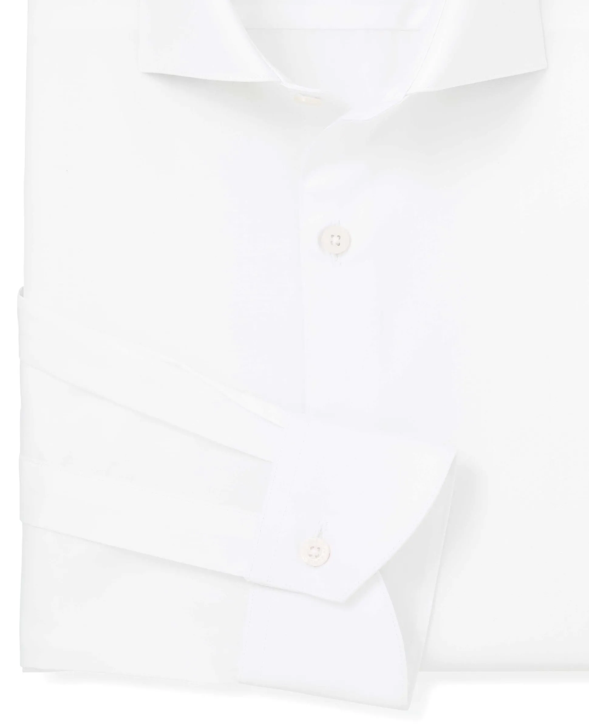 White Poplin Slim Fit Formal Shirt - Single Cuff