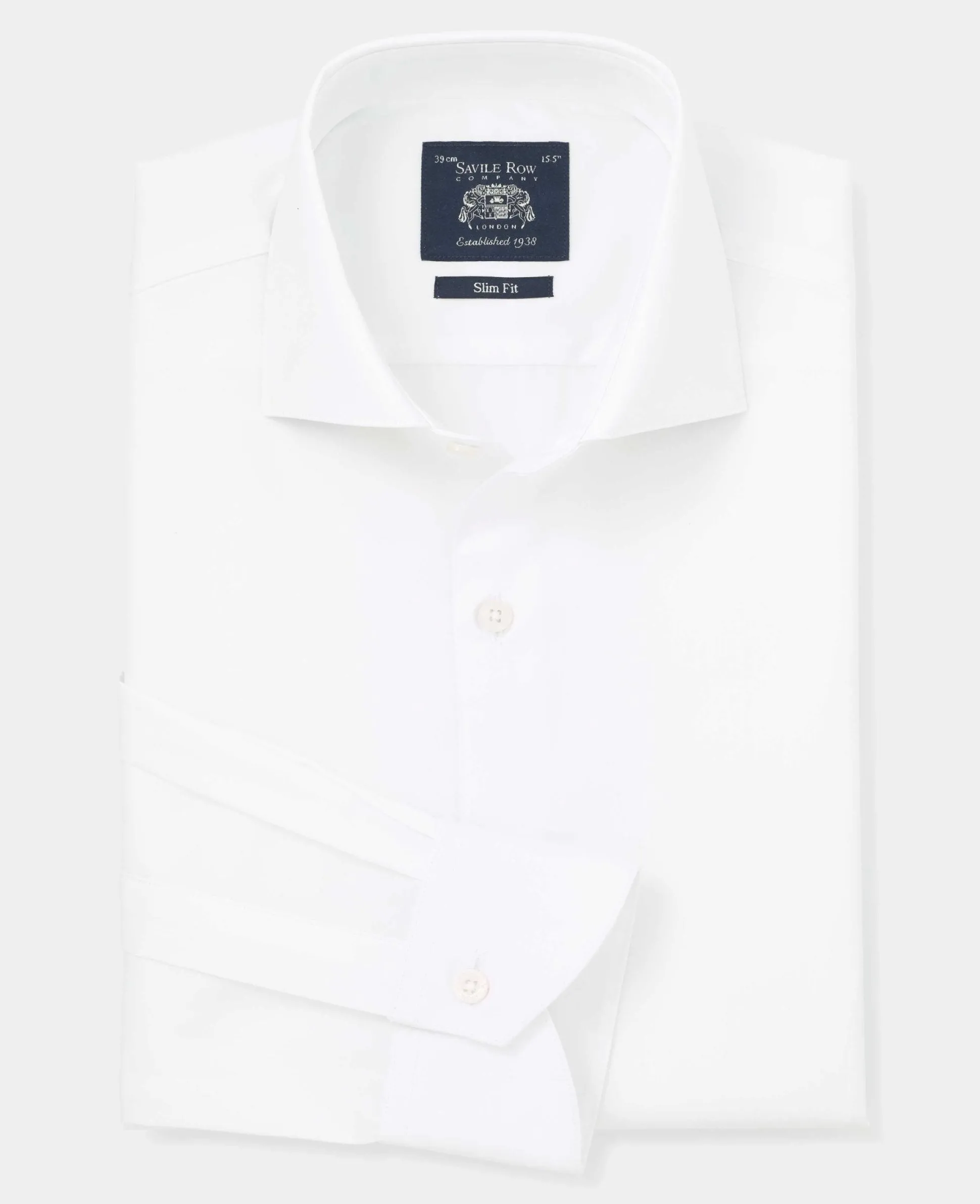 White Poplin Slim Fit Formal Shirt - Single Cuff