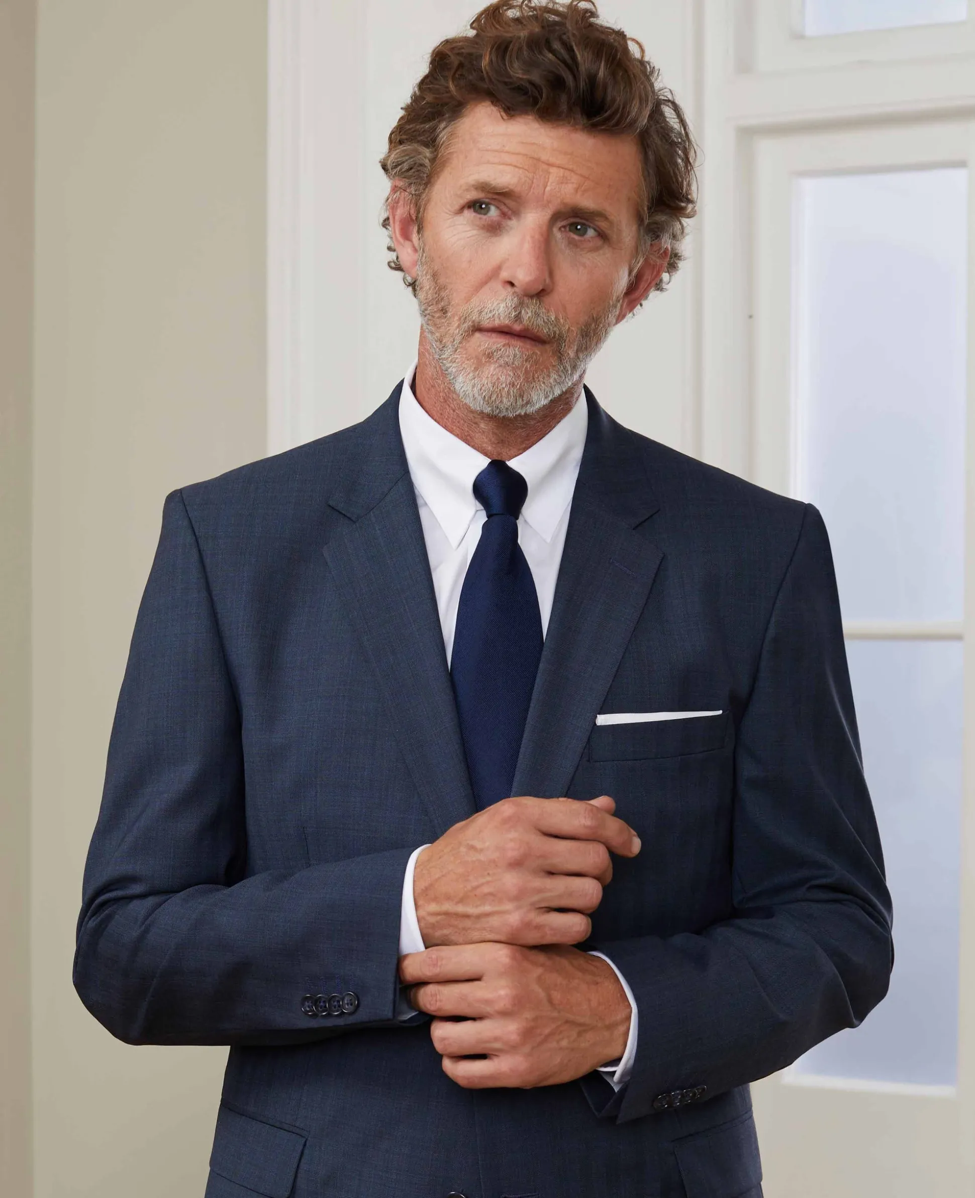 White Poplin Tab Collar Formal Shirt Slim Fit - Single Cuff