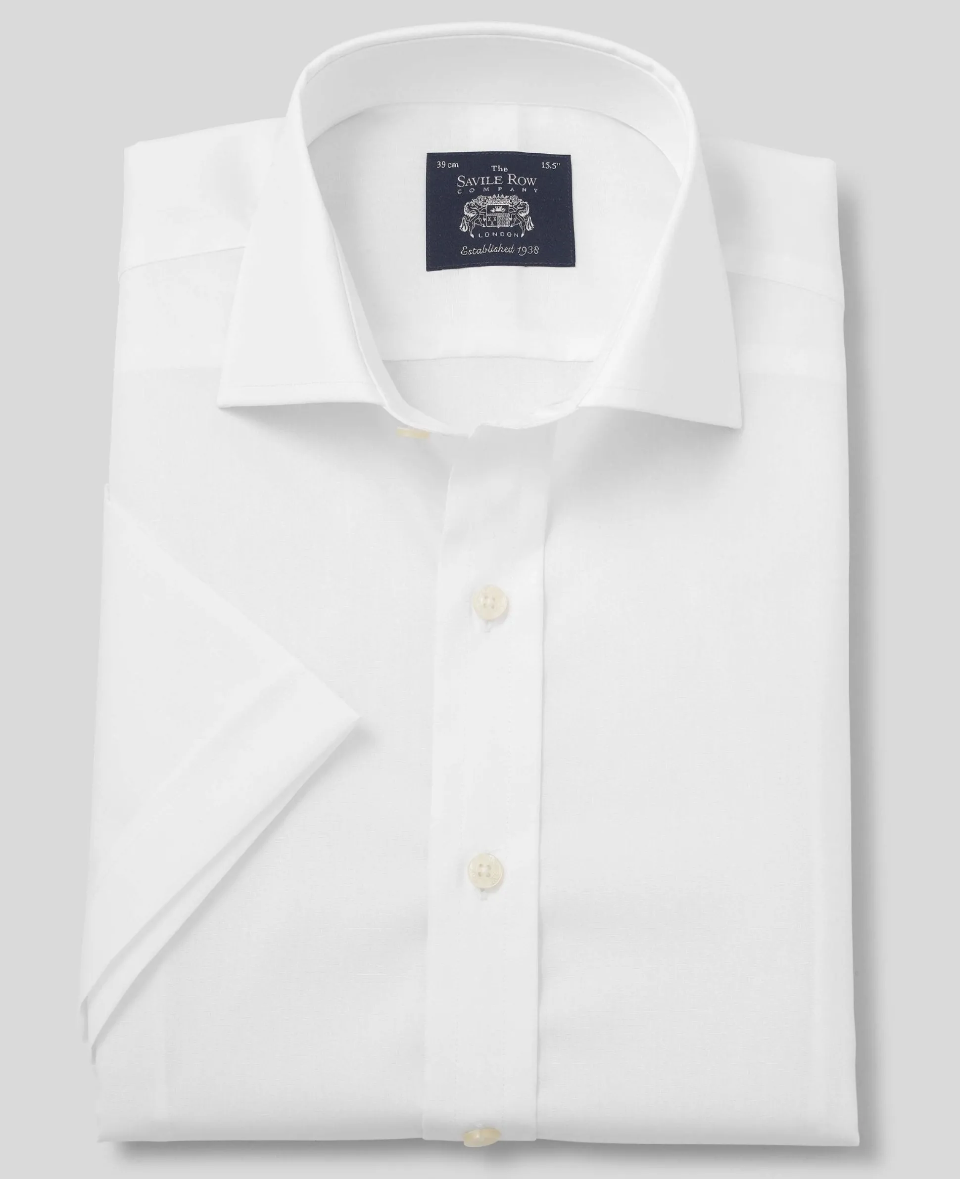 White Slim Fit Short Sleeve Shirt