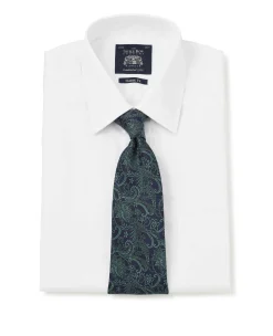 White Twill Classic Fit Shirt - Single or Double Cuff