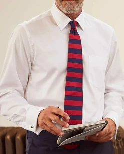 White Twill Classic Fit Shirt - Single or Double Cuff