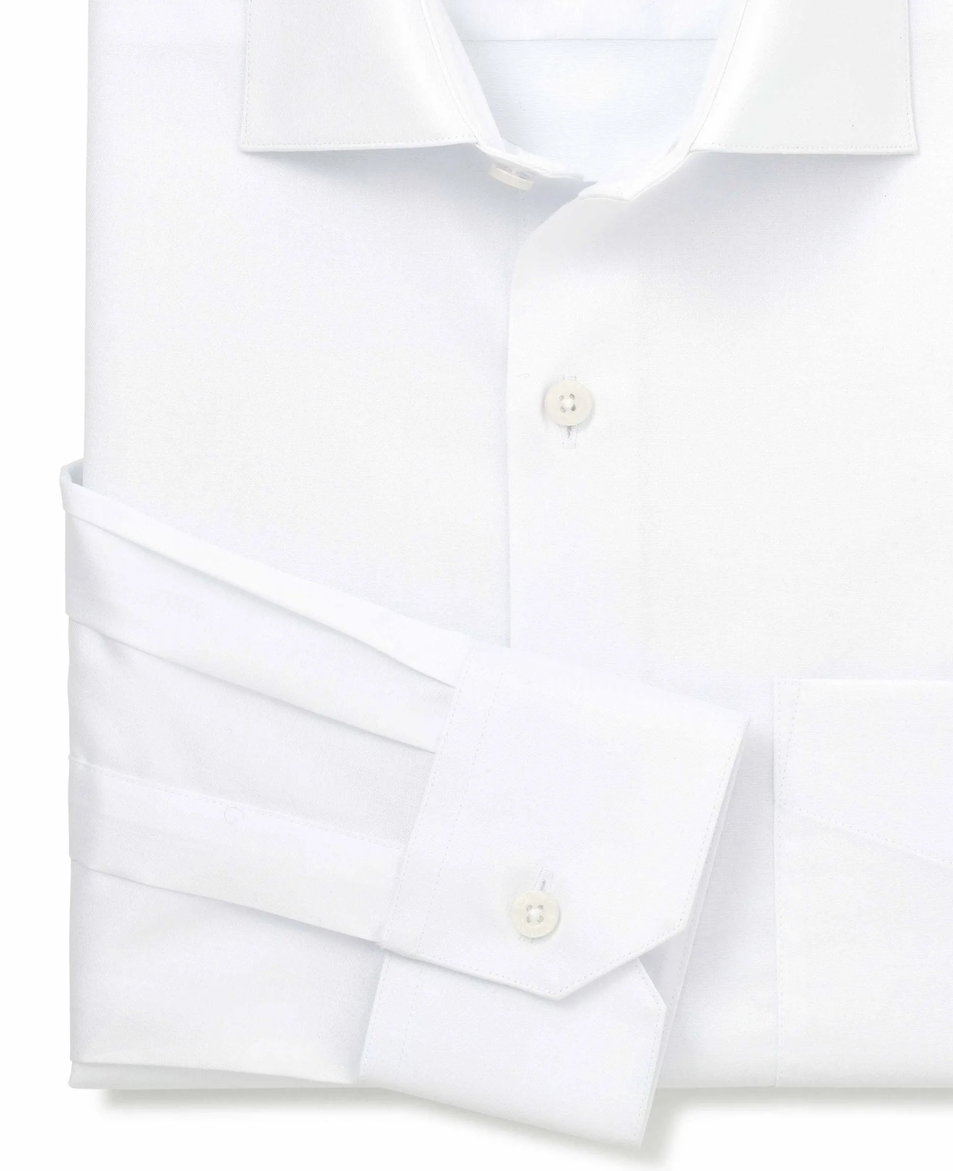 White Two-Ply Cotton Classic Fit Gold Label Premium Formal Shirt