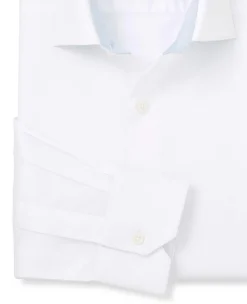 White Two-Ply Cotton Slim Fit Gold Label Formal Shirt - Single Cuff