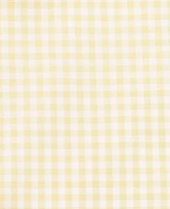 Yellow Cotton Poplin Gingham Check Classic Fit Formal Shirt - Single Cuff