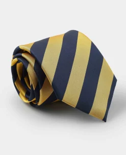 Yellow Stripe Silk Tie
